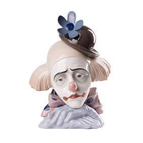 Порцеляновий бюст клоуна LLADRO "PENSIVE CLOWN", 26 см