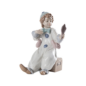 Фарфорова статуетка Lladro "PIERROT IN PREPARATION", 15 см