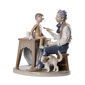 Фарфорова статуетка LLADRO "THE PUPPET PAINTER", 24 см