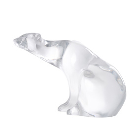 Велика кришталева статуетка Lalique "Полярний ведмідь", 15 см