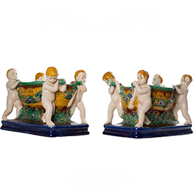 Парні англійські керамічні чаші MAIOLICA, 31.5 см