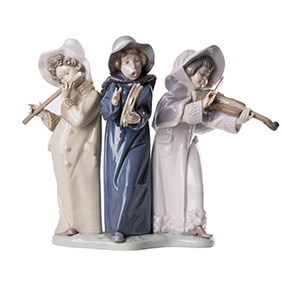 Фарфорова статуетка LLADRO "YOUNG STREET MUSICIANS", 23.5 см